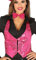 Gilet in Paillettes Fucsia per Donna