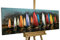 KunstLoft Metallbild 3D | 100% HANDGEFERTIGT | 144x44x5.5cm | Wandbild Metall Deko 'Speedy Boats' | Segelboote | Bunt | Metall Wanddeko Wohnzimmer