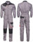 NORMAN Grey/Black Men's Work Wear Overalls Boiler Suit Coveralls Mechanics Boilersuit (M)