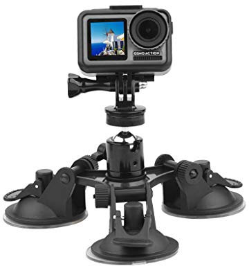 Für DJI Osmo Action Kamera Saugnapfhalterung Kamerahalterung, Colorful Tri-Cup Saugnapf-Halterung Windschutzscheibe Saugnapf Halterung Drehende Saugnapfhalter für DJI Osmo Action Kamera