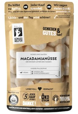 Bremer Gewürzhandel Macadamianüsse, ganz, ungesalzen, Macadamia Nusskerne, 200g