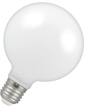 Crompton Lamps LED G95 Globe 7W E27 Screw Bulb | Large Screw Light Bulbs 95mm | 60W Warm White Equivalent | Dimmable Light Bulb | Energy-Saving Bulbs for Ceiling Lights