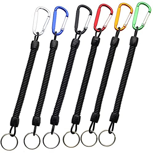 Fishing Lanyards Boating Multicolor Fishing Ropes Secure Pliers Lip Grips Tackle Fish Tools 6pcs(Color Ramdon)