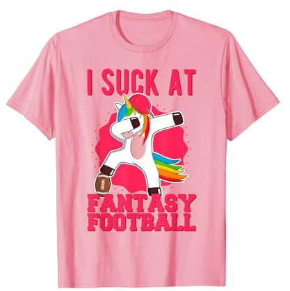 I Suck At Fantasy Fußball Punishment Loser Dabbing Unicorn T-Shirt