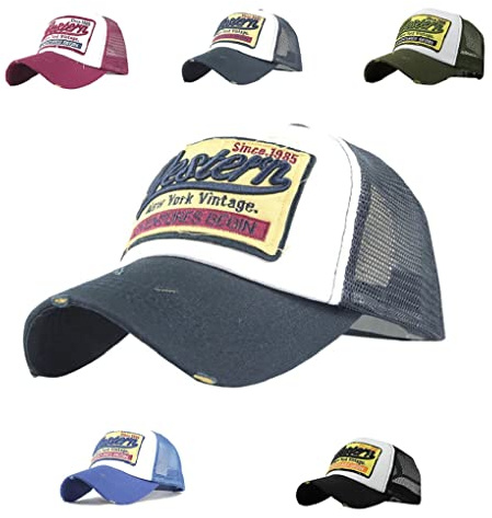 Joligiao Baseballcap Cap mit Mesh-Einsatz Trucker Cap Classic Unisex Snapback Kappe Erwachsene für Damen Herren Schirmmütze