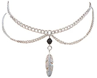 Yienate Punk Halskette Choker Geschichtete Halskette Kette Schlange Anhänger Feder Anhänger Kurze Halskette Gothic Halskette Schmuck Für Frauen Und Mädchen
