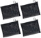 4 Pieces Mini Zipper Toiletry Bag Mesh Organizing Pouch, Black Nylon Waterproof Small Purse Cosmetic Stationery Case Storage Makeup Bags Offices Travel Organizer Kit, S