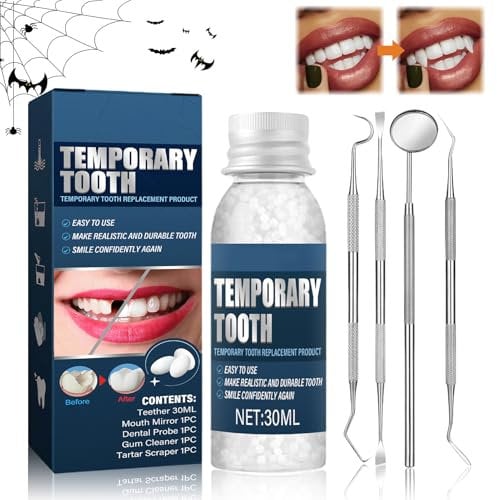 Kit de Reparación de Dientes, Perla Dental Incluye Kit de Restauración Dental, Perla Dental para Dientes Rotos Faltantes Material de Relleno de Dientes Dentales, 30g