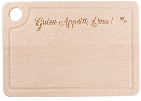 Spruchreif | Schneidebrett aus Holz mit Gravur, Griffloch und Eierhalter | Geschenke für Großeltern und Oma
