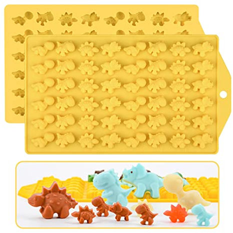 RoseFlower Moules de Dinosaures Gommeux Bonbons en Silicone Moules à Chocolat Mini Dinosaure en Silicone Moule Gateau Dinosaure Animaux Silicone Chocolat Moule pour Bricolage Bonbons Mous, Biscuits