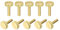 sourcing map Knurled Thumb Screws, M4x16mm Flat Brass Bolts Grip Knobs Fasteners for PC, Electronic, Mechanical 10Pcs