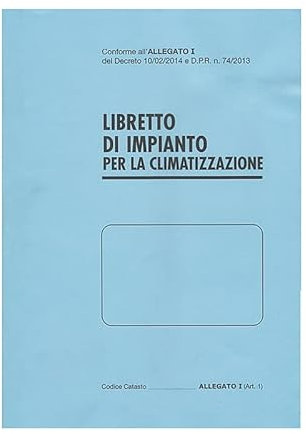 Mondo Viro Libretto di impianto termico per climatizzazione schede climatizzatori caldaie 10 pz