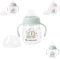 Kikkaboo Vaso Bebé Savanna 240 ml Tapa Cómoda Asa a partir de 6 Meses, color:verde