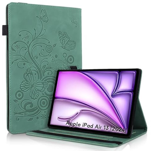 Aswant Funda para iPad Pro 12,9 Pulgadas (6.ª/5.ª/4.ª/3.ª generación, 2022/2021/2020/2018), Funda iPad Pro 12.9, con Función de Soporte/Cartera Case Cover para iPad Pro 12.9 (Verde)