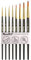 Roubloff Professional Kolinsky Imitation Brush Set | 8 Pinceaux Synthétiques Ronds dans Les Tailles 00 0 1 2 3 4 5 6 | Utilisation avec L'acrylique, L'aquarelle, La Gouache Et La Peinture à l'huile