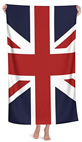 LOUJIN Badetuch, Union Jack, Britische Flagge, weiches Badetuch, sehr saugfähig, Mehrzweck-Handtücher, übergroßes Strandtuch, 80 x 130 cm