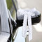 30 Stück Autoschleifen Hochzeit Autoschmuck Hochwertiges Satin Weiß Schleifen Hochzeitsdeko Auto Vintage Autoschleifen Set für Auto Hochzeit Deko Tischdeko