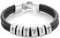 bijuuu Lederarmband Herren – Echtleder Armband mit Namen – Flechtarmband aus Leder inklusive Gravur – Namensarmband personalisiert – Geschenke für Männer – Edelstahl – Silver Beads (7 Ringe)