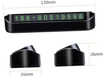 Operitacx Temporäre Magnet-parknummerntafel Schwarz Fluoreszierend Abnehmbar Mit Mobilnummernschild Für Auto Kleine Praktische Abs-Platte Hitzebeständig Sichtschutz Und Platzsparend Für Park