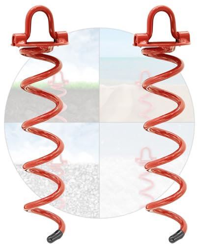 HAFIX Bodenanker Bodenspirale 310x75mm Erdanker Ø9,6mm Zubehör zur Befestigung für Trampolin, Poolabdeckplanen zum Eindrehen. Sturmanker zur Sicherungen von Hunden, Pavillons, Zelte, Schaukel. 1 STK.