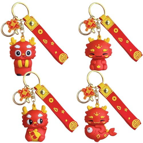 HGSHUO Porte-Clés Dragon Pendentif Porte-clés Enfants Keychain Dragon Cadeaux de Fête Nouvel An Décoration Cadeau Dragon Chinois