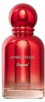 Sunnamusk London Amber Rose Eau De Pafum, Unisex, Fruity Fragrance, Perfume, Luxury Fragrance (50ml)