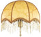 Generic Vintage Victorian Randlampenschatten mit Quasten Dome Scalloped Lamp Shade Ersatz Antiquitätenlampenschirme für E27 Tischlampen 7.87x7.48