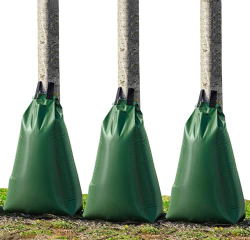 JXCBXJ 3 Pack 20 Gallon Tree Watering Bags,Slow Release Water Bags for Trees Made of Durable PVC Material with Zipper,Reusable, Heavy Duty,5-8 Hours Releasing Time.