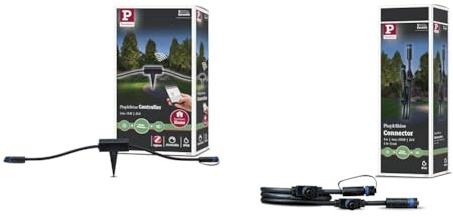 Paulmann 93999 Plug & Shine Zigbee Controller für Außenleuchten IP68 SmartHome & 93994 Outdoor Plug & Shine Connector 1m 1in-3out IP68 2x1,5qmm² 93994 Verlängerungskabel