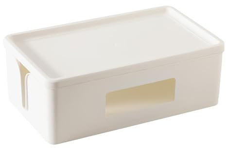 Cable Hider Box | Power Strip Storage Box | Cord Organizer Box, Cable Management Container, Cable Tidy Box, Cord Organizer Holder, Cable Concealer Box, Power Cord Organizer Box