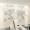 Shuanghao Adesivo Stickers Poster Murali Wall Decorazioni 3D Mirror Art Frasi Scritte Specchio Cartina Per Bambini,Soggiorno,TV Par,Ufficio Mappa del Mondo Adesivi Stickerdecal Murale Grigio 230*120