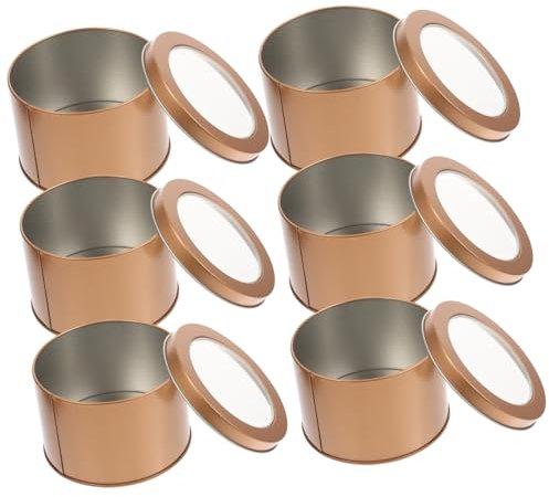 CANIGHT Macetero De Metal Rústico 6 Macetas De Hojalata Resistente y Duradero Suculentas y Decoración