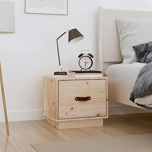 LXYZWRW Tische Nachtkommode 40x34x35cm Massivholz Kiefer Nachttisch