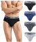 wirarpa Men's Underwear Briefs Modal Underpants Soft Wide Waistband Underwear Basic No Fly 4 Pack Black Deep Grey Deep Blue Heather Grey Small