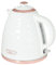 HOMCOM Electric Kettle, 1.7L, Fast Boil, 3kW Cordless Water Kettle with Removable Washable Anti-scale Filter, Auto Shut-off, 360° Swivel, BPA Free, Cream White Water Ripple Texture