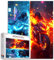 Fire Motorcycles 1000 Piece Jigsaw Puzzles for Adults Motorbike Boy Painting Jigsaw Puzzle Motorbikes in Neon Blue Puzzles for Challenging Family Activity Art Cityscape DIY Puzzle Decor Gifts