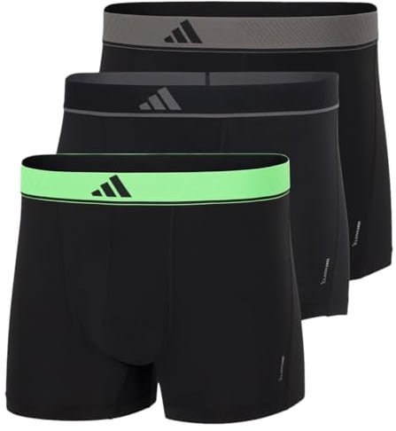 adidas Herren Trunk (3 Pack) - Active Micro Flex Eco - Boxershorts enganliegend - Bequeme Unterwäsche