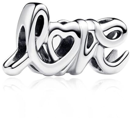 YUMINN Love Charms Argent Sterling 925 Bracelets et Colliers Perles Pendentifs Bijoux pour Femmes