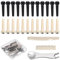24 Stück Gitarre Brücke Pins Sattel Puller Remover Extractor Werkzeug Gitarrensteg-Sattelmutter Gitarre Stegstifte Steg Zubehör Ersatzteile Werkzeug-Sets