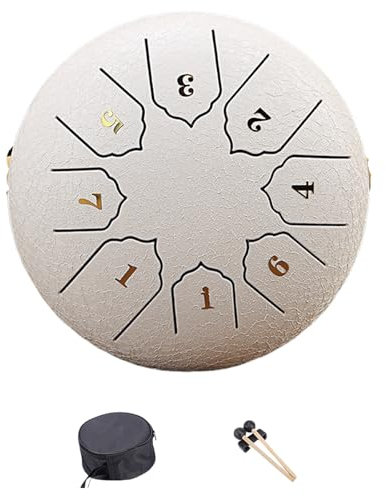 15 cm Stahlzungentrommel, 8 Noten, Schlaginstrument, Handpan-Trommel mit Tragetasche und