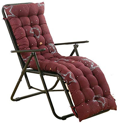Kissen mit hoher Rückenlehne, braune Sterne, 163 x 55 cm, überfüllt, Liege für Schaukelstuhl, Komfort und Weichheit, Garten-Sonnenliege, 6 Bänder, Outdoor-Terrassenmöbel