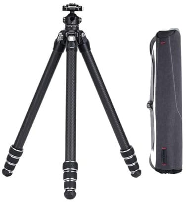 FALCAM TreeRoot Quick Lock Lite Carbom Fiber Travel Tripod with Ball Head F38 Quick Release System Max Vertical Payload 40Kg for Cameras (C141K-301)