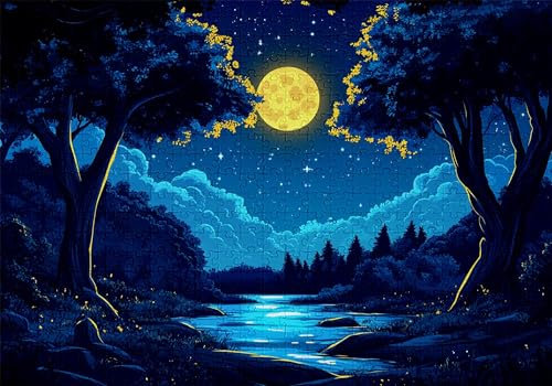 Jigsaw Puzzles for Adults 3000 Forest Impossible Jigsaw for Adults Educational Games Moon Puzzle 3000 Pieces Suitable Beginners and Girl Aged 14 up Also as Women and Men Beautiful Gifts 122x81cm C-42