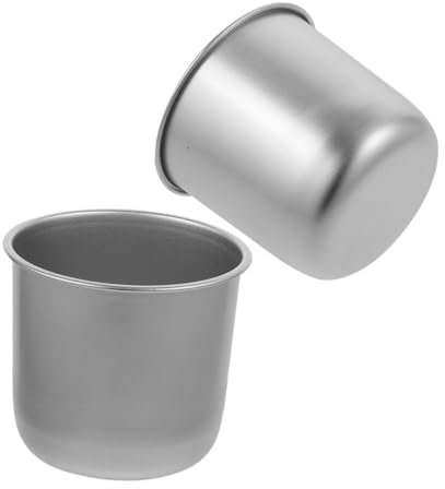 ULTECHNOVO 2 Piezas taza medidora taza de medición tazas de arroz microondas medida de taza de arroz tazas medidoras Acero inoxidable Plata