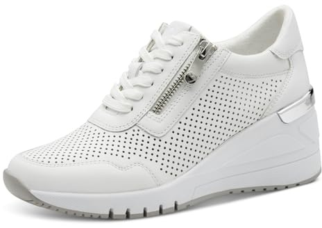 MARCO TOZZI Damen Sneaker weiches Feel Me Wechselfußbett Leder weiches Innenfutter Modisch