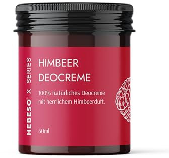 HEBESO Himbeer Deocreme – Natürliches, aluminiumfreies Deo mit fruchtigem Himbeerduft, vegan & sanft zur Haut. Pflegend mit Kokosöl & Sheabutter – so gut, du willst nie wieder ein anderes!