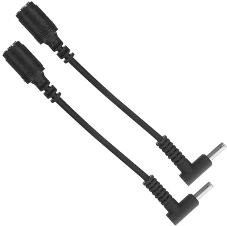 Gatuida 2 Stück Weiblich zu Männlich Power Supply Adapterkabel mit Stift Kompatibel mit Hp Ultrabook Schwarz Praktisch und Langlebig