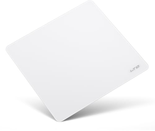 LTC Tempered Glass Gaming Mouse Pad, Ultra Smooth Micro-Engraved Surface for Superior Control and Speed, Non-Slip Rubber Base, Large Professional Mouse Pad for