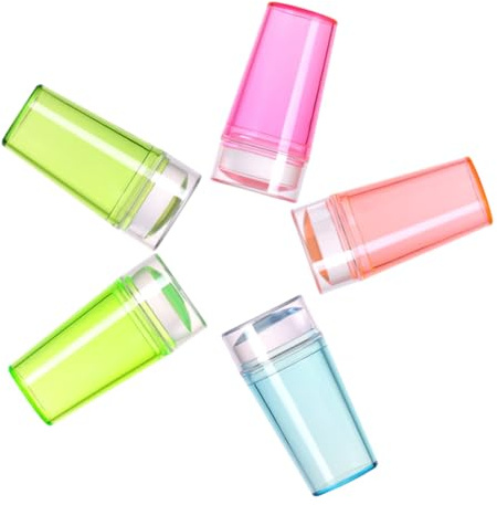 MOTHNUR Tampon à Ongles Silicone Fluorescent 10 Pcs Kit Complet Manucure French Mix Couleur Outils Nail Art Domicile Salon Couleur Aléatoire