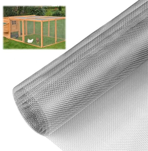 Drahtgitter feinmaschig 40 cm x 2 m - Edelstahl Drahtgeflecht Metallgitter | Metallgewebe mit 1 mm Maschenweite und 0,25 mm Drahtstärke für Fliegengitter Wühlmausgitter Volierendraht Lüftungsgitter